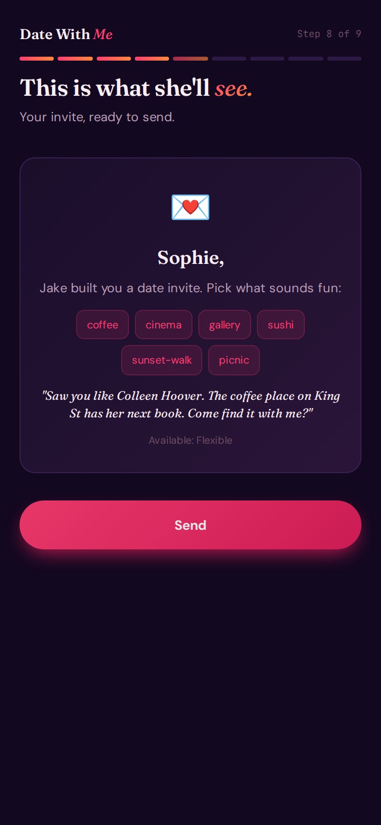 Invite preview